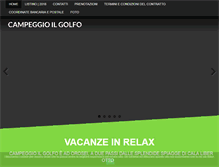 Tablet Screenshot of campeggioilgolfo.com